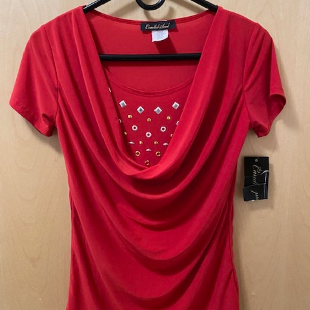 Candid Soul Draped Studded Top NWT
